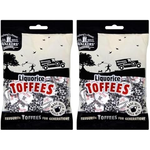 Walkers' Nonsuch Liquorice Toffees | with Condensed Milk & Black Treacle | Imported from the UK | Traditional British Candy | Old Fashioned Licorice Toffee | 5.29 Oz (Pack of 2) Cover