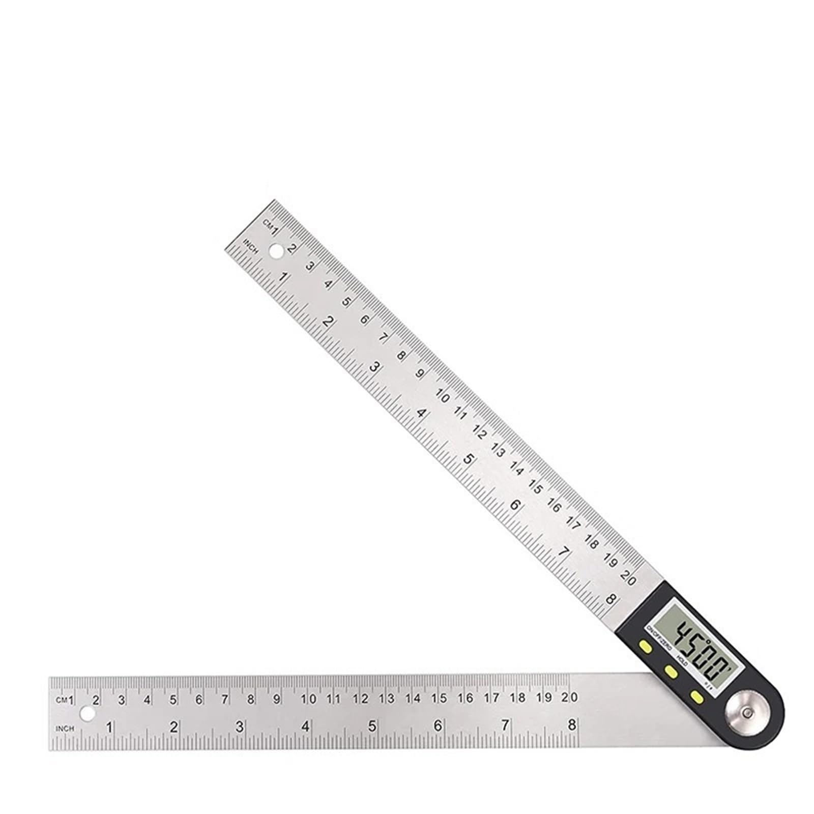Goniometro, 200 millimetri 300 millimetri In Acciaio Inox Goniometro Digitale Angolo Righello Elettrone Goniometro Angle Finder Meter Angolo Calibro Strumenti di Misura(Sealing length 300mm)