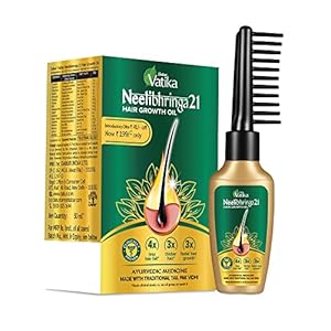 DABUR Vatika Neelibhringa 21 Hair Growth Oil – 50Ml | New Hair Growth In 2 Months, Clinically Proven