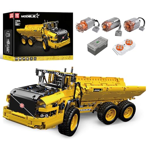 MOULD KING 17010 Technik Kipplader Camión Bauklötze Bauklötze BausKit, SeisWhedriges Ferngesteuertes Auto mit Motoren, MOC Transporter LKW Klemmbausteine Spielzeug für Kinder/Erwachsene (1888+ PCS)