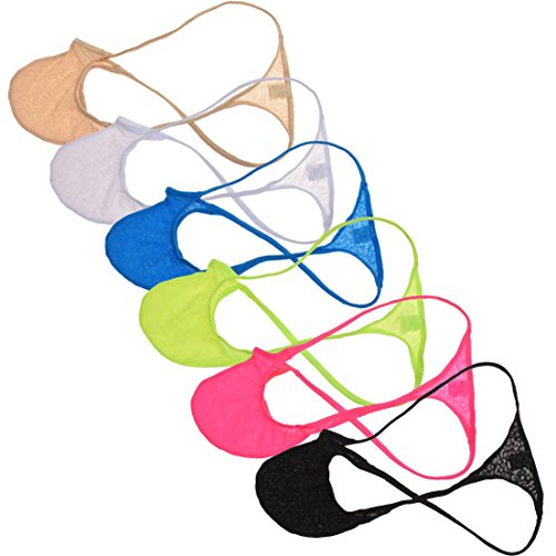 OROCOJUCO Men's Jacquard Thong String Micro Bikini Mini T-Back Sexy Pouch Underwear 6 Pack M - Image 3