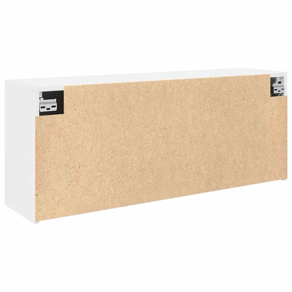 vidaXL Mueble de Pared de baño Madera ingeniería Blanco 100x25x40 cm, aparador de Pared de baño, Armario de Pared de Cuarto de baño, Armario de Almacenamiento de Pared de baño