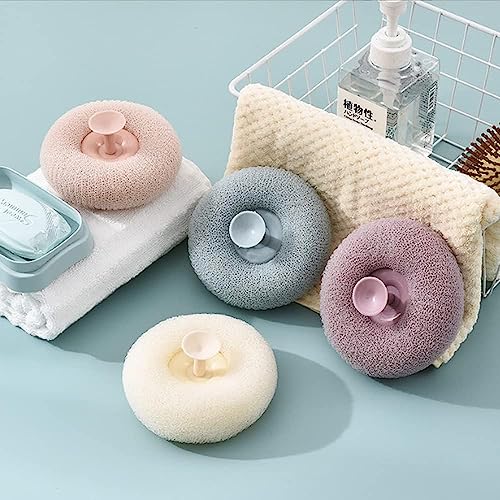 Brosses de douche exfoliantes lot de 4 douces avec ventouse pour homme et femme