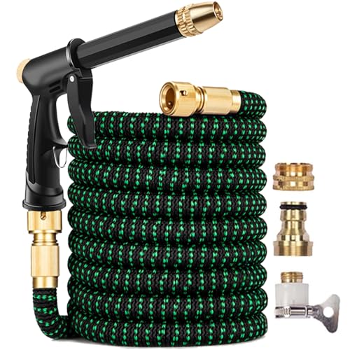 EZ HOSE 3�{�L�т� ��ԃz�[�X �ő�7.5m�܂ŉ��L�\�A �y�ʎ��[�ɕ֗� ���͐����U���z�[�X �y�b�g�̓��� ��� ���O ��p�L�k�K�[�f���z�[�X