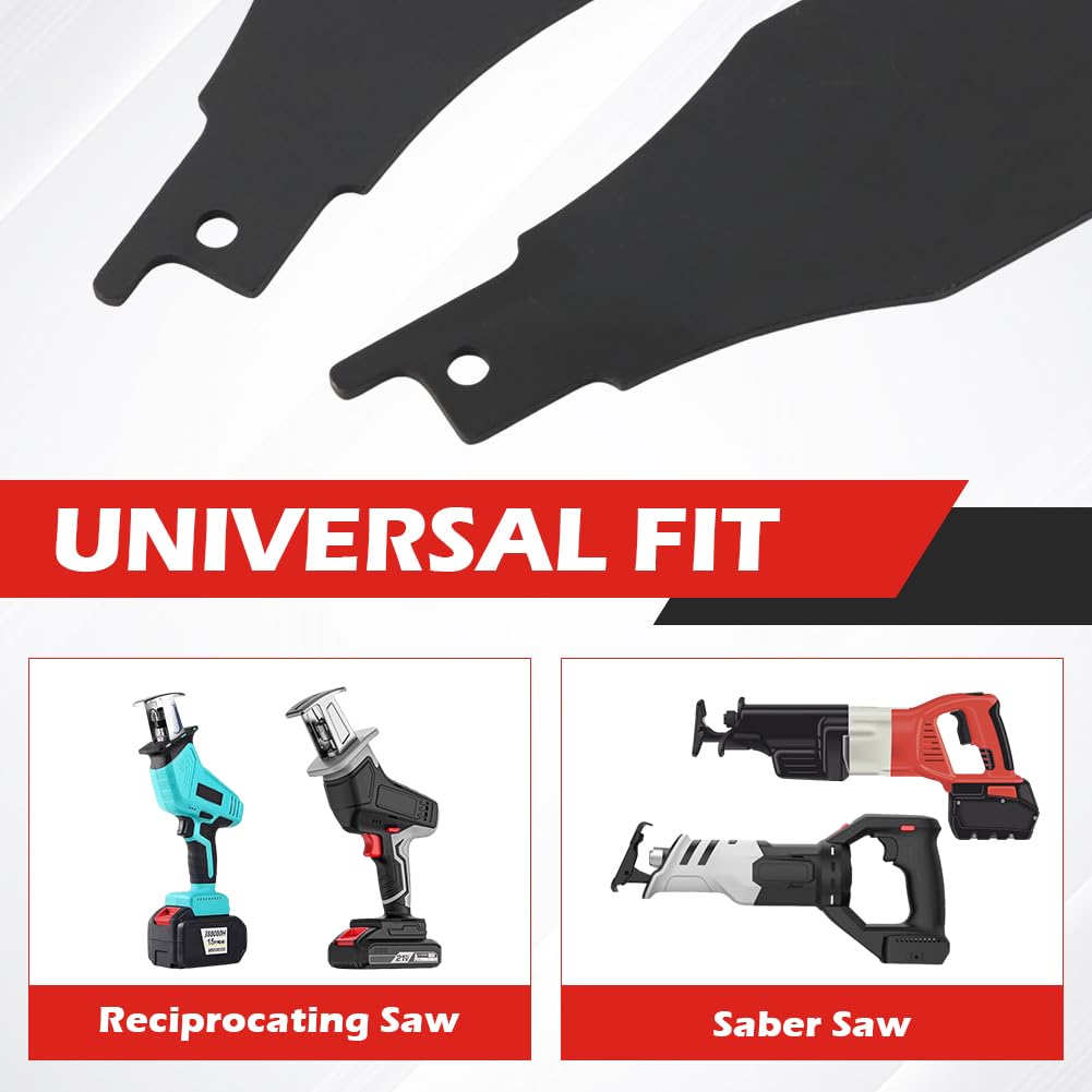 4PCS Reciprocating Saw Scraper Blade, Multifunctional High Carbon Steel Scraping Tool Attachment Blades for Removing Tile Grout Glue Gaps Adhesives, Wall Cleaning, Metal Derusting(Color:Black)