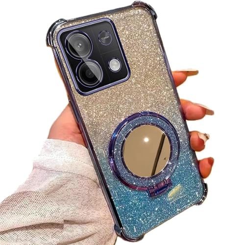 Rnrieyta Miagon �~���[�L�b�N�X�^���h �O���b�^�[�P�[�X Xiaomi Redmi Note 13 5G�p�A�X�^���h�z���_�[ �J���������Y�v���e�N�^�[ �r���O�J�o�[ �l���̑ϏՌ��P�[�X