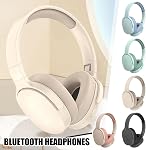 Wireless Bluetooth Headphones, HiFi Foldable Intelligent Noise Reduction Adjustable Headset with Microphone, Comfort Heavy Bass Earphones, Bluetooth 5.1 Stereo Over Ear Headphone for Sports Travel