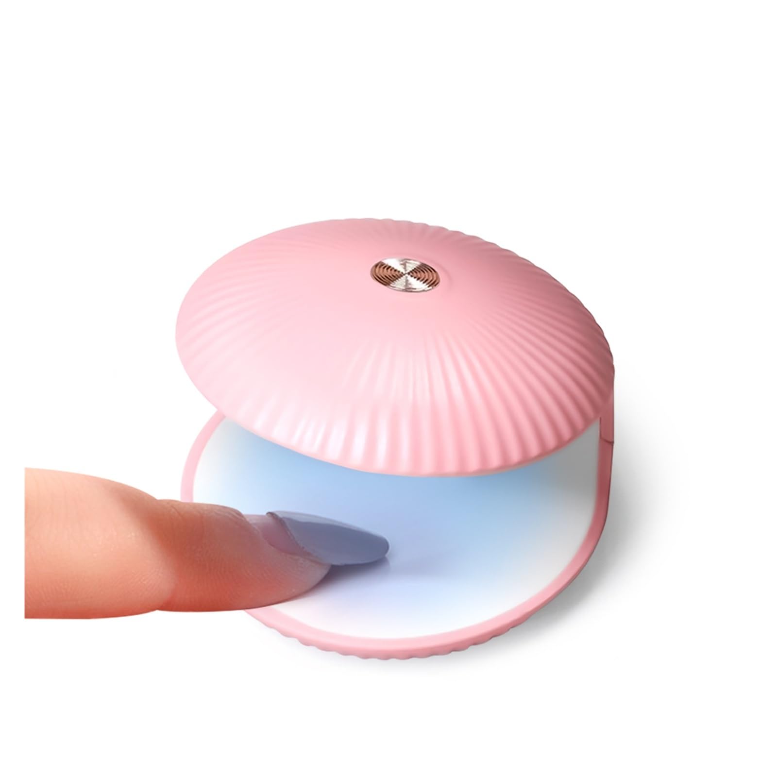 lampada per unghie, 2 pezzi lampada UV LED mini portatile per unghie, design apribile, USB, 5 perline(Roze)