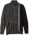 U.S. Polo Assn. Men's Vertical Striped 1/4 Zip Sweater, Charcoal Heather, Medium