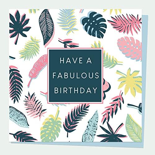 General Birthday Card - Summer Botanicals - Delicate Flowers, Floral Birthday Card, Pretty Flowers Birthday Card, Cute Birthday Card (4899)