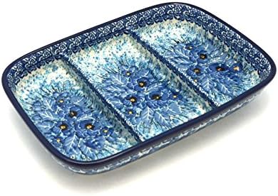 Polish Pottery Dish - Divided Rectangular - Unikat Signature U3639