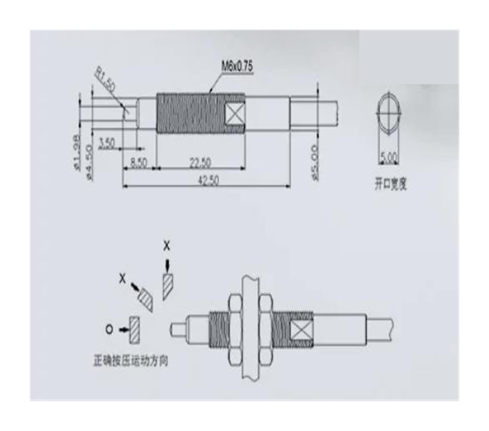 Sensor de medición distancia contacto LG-CHM6P