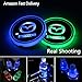 2pcs LED Car Cup Holder Lights for Mazda, 7 Colors Changing USB Charging Mat Luminescent Cup Pad, LED Interior Atmosphere Lamp