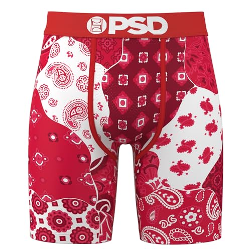 PSD Men's Boxer Briefs - Bandana Street 3 Pack, 7 Inch Inseam, Stretchy Moisture-Wicking Boxer Briefs for Men Pack, 2X-Large3