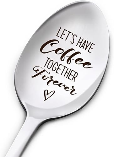 Cuchara de café de la amistad para mujeres y amigas, todavía tomando café juntos, regalos de cumpleaños, Acción de Gracias, Navidad para amantes del