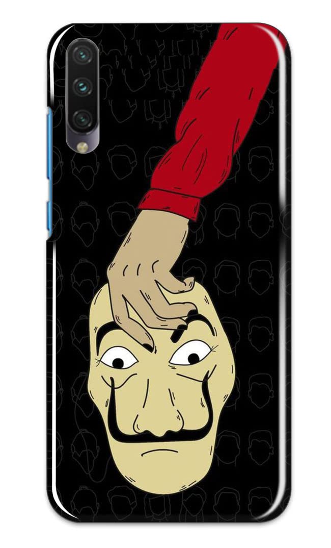 Great Vision Money Heist Web Series Face Musk Designer Printed 3D Hard Back Cover for Redmi Mi A3