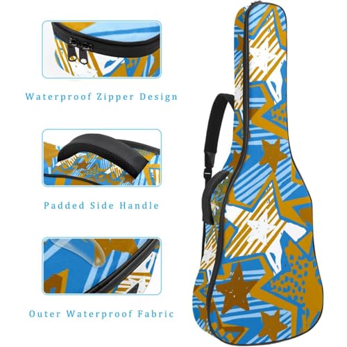 JRHEJTHH Housse de guitare acoustique imperméable et pliable avec bandoulière réglable pour guitare acoustique de 101,6 cm, 104,7 cm, rembourrage épais, motif branches de fleurs personnalisées, - Les Beatles, Paul McCartney, John Lennon, RIngo Starr, George Harrison JRHEJTHH Housse de guitare acoustique imperméable et pliable avec bandoulière réglable pour guitare acoustique de 101,6 cm, 104,7 cm, rembourrage épais, motif branches de fleurs personnalisées, – Image 5