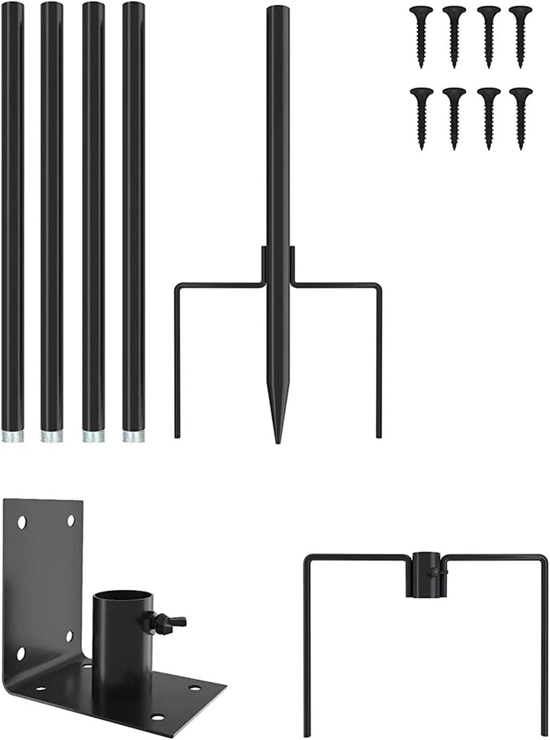 Qianly Birdhouse Mount Pole Set Bird Station Pole Adjustable Birds Bird Feeder Standing Bird Feeder Pole Set for Backyard Outdoors