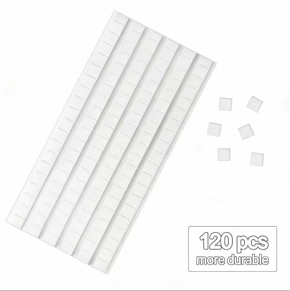  Adhesive Poster Sticky Tack Putty, Reusable and Removable Adhesive Putty, 120PCS, Mounting Putty for displaying Wall Paintings, Museum Art Photography, Picture, Crafts (White, Pack of 1) thumbnail