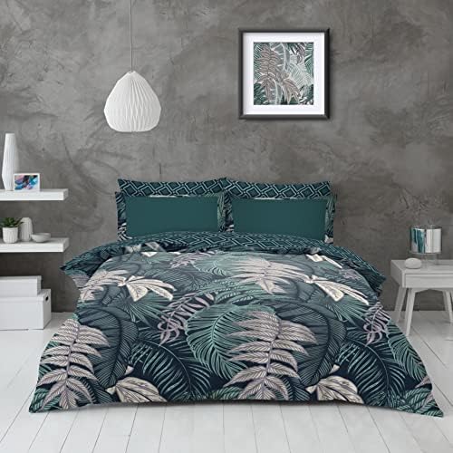 Super Dreamer Tropical Leaves Pattern Complete Bedding SetPolycotton Double Size Duvet Cover