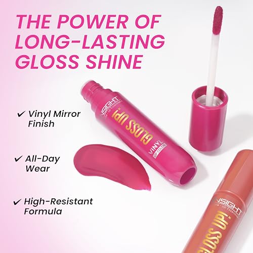 Image of INSIGHT Gloss Up Lip Color - Muted Maple | High-Gloss Finish | Rich Pigmentation | Lightweight, Long-Lasting Formula | All-Day Comfortable Wear (4g) (Pack of 3)