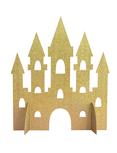 Amscan Glitter Princess Castle Centerpiece - 14", Gold, 1 Pc #TOP3