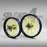 Kostenlose Lieferung. Speichencover Gelb - Spoke Tubes - Speichen Cover - Speichen Überzug- Spoke Skins Motocross Enduro-Felgen Rad Motorrad