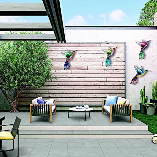 Fgyzyp 211207DJ01-2-9234-1731336522 Metal Hummingbird Wall Art Decor, Hanging Metal Birds Outdoor Decoration, Indoor Iron Sculpture For Bedroom Living Room Garden Yard Patio Porch Gift Deck Fence Terraces thumb #5