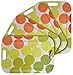 WUMN Colorful Plastic Serving Tray with Handles, BPA-free Safety Fast Food Tray, Rectangular Melamine Tray 17" x 12",Serving Plate and Platters - Set of 4