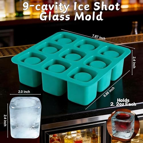 Molde para Vasos de Hielo de Silicona 9 Cavidades miniatura 2