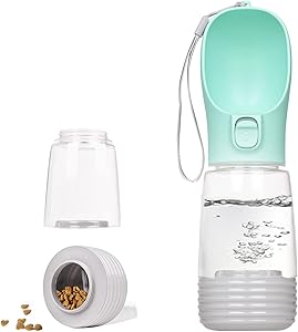 GUDYMSKY Portable Dog Water Bottles with Leakproof Durable Bowl Dispenser Water & Food Container Dog Water Bottle for Outdoor and Pet Enthusiasts
