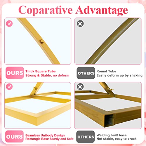 Fomcet 7.2Ft Gold Round Backdrop Stand Metal Circle Balloon Arch Frame Large Wedding Arch Stand For Birthday Party Anniversary Valentine Wedding Ceremony Decorations Thickened Square Tubes #TOP2