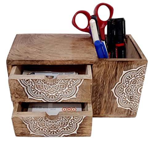 Support multi-fentes en bois Purpledip et trieur de document pour table bureau - 4