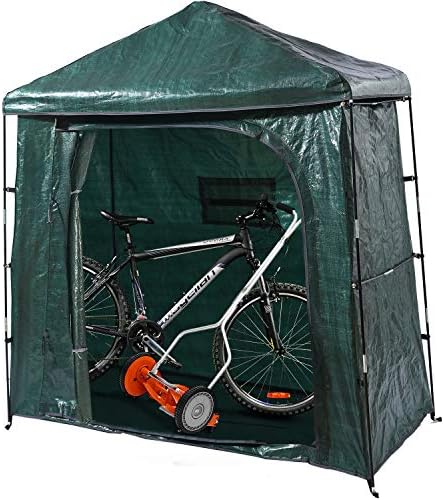 Bravindew Storage Tent Bike Storage shed Waterproof Garden Backyard Storage Buildings Sheds Heavy Duty Space Saving All Season Reusable Bike Shed with Waterproof Cover