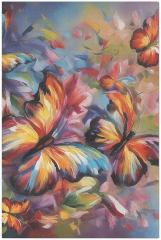 Bountiful Butterflies Extra Large Decoupage Paper 21" x 29" (For Furniture, large projects) by The Shabby Hummingbird