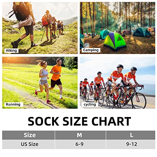 Men's Moisture Wicking Cotton Crew Work Socks, Pack of 6