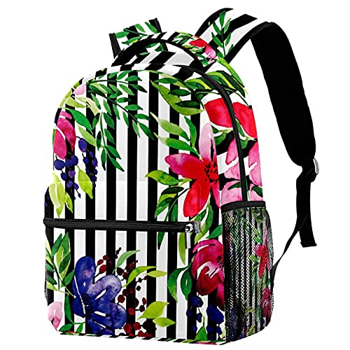 Sac à dos avec poches latérales et motifs multicolores urbains