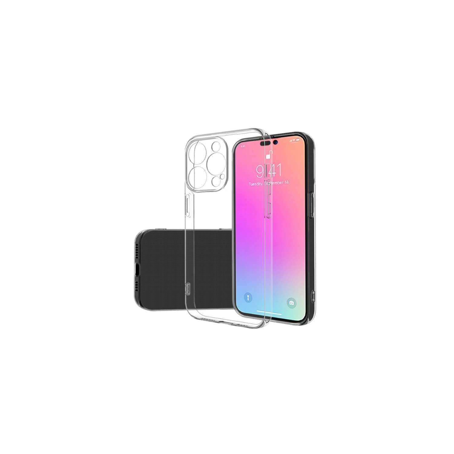 HEMIKS Ultra Hybrid [DuraClear] Case Compatible with iPhone 14 Pro - Transparent