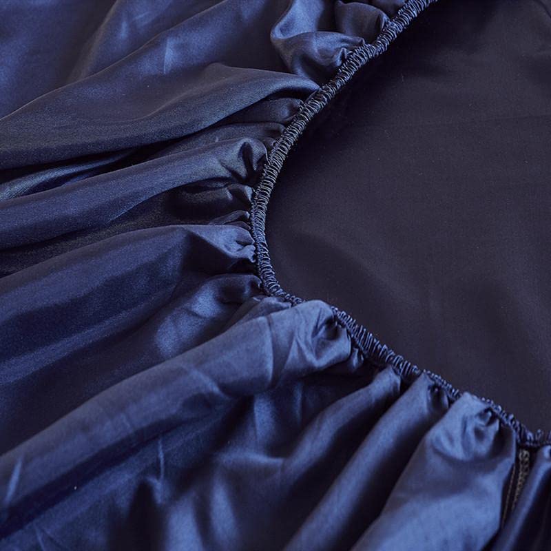 Drap d'été en soie Ice Silk multicolore drap-housse satin double 138x190 - 5