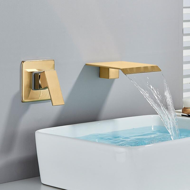 Robinet cascade mural pour une salle de bain moderne et relaxante
