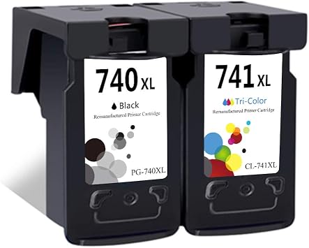 LEBOK Remanufactured PG-740XL CL-740XL Ink Cartridges for Canon PG740 740XL CL741 741XL Ink Cartridges for Canon Pixma MG2170 MG2270 MG3170 MG3570 MG4170 MX377 MX397 MX437 1 Black 1 Tri-Color