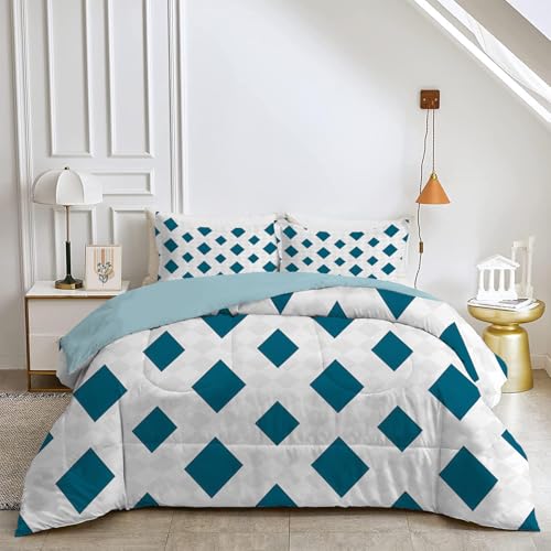 SYHIEGO - Edredón de 140 x 200 cm, diseño minimalista, edredón de 4 estaciones, edredón para cama individual, 140 x 200 cm, con 1 funda de almohada de 65 x 65, reversible edredón sin funda -Eb211