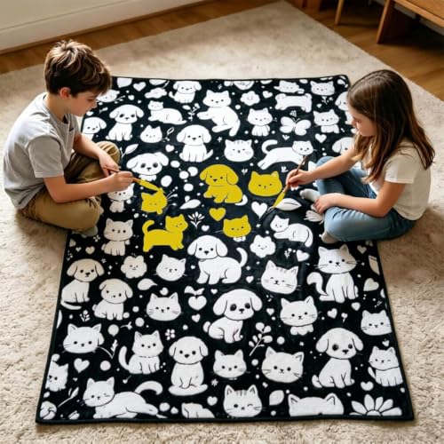 Couverture coloriable idée cadeau originale Plaid à peindre soi-même