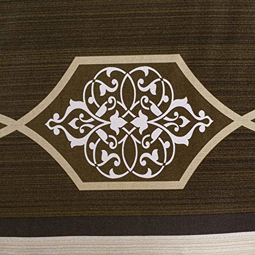 Image of Swayam Mercerized Pure Cotton Double Bedsheet with 2 Pillow Covers | Size 90 x 108 inch | 250 TC | Ethnic Motifs Design | Soft Breathable Bed Sheet | Comfortable & Durable for Bedroom - Dark Brown
