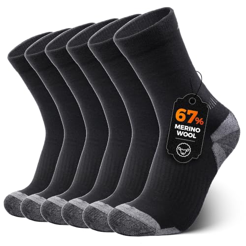 innotree Merino Wool Crew Socks, 3 Pairs