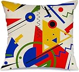 358 Taie d’Oreiller 45x45 Canapé Housse d'oreiller Bleu Mondrian Abstrait Géométrique Coloré dans Le Suprématisme Kandinsky Rouge Constructivisme Malevitch Housse De Coussin pour Maison Salon Chambre