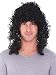 Men Male Cosplay Costume Curly Rocker Black Punk Full Hair Party Wigs Black