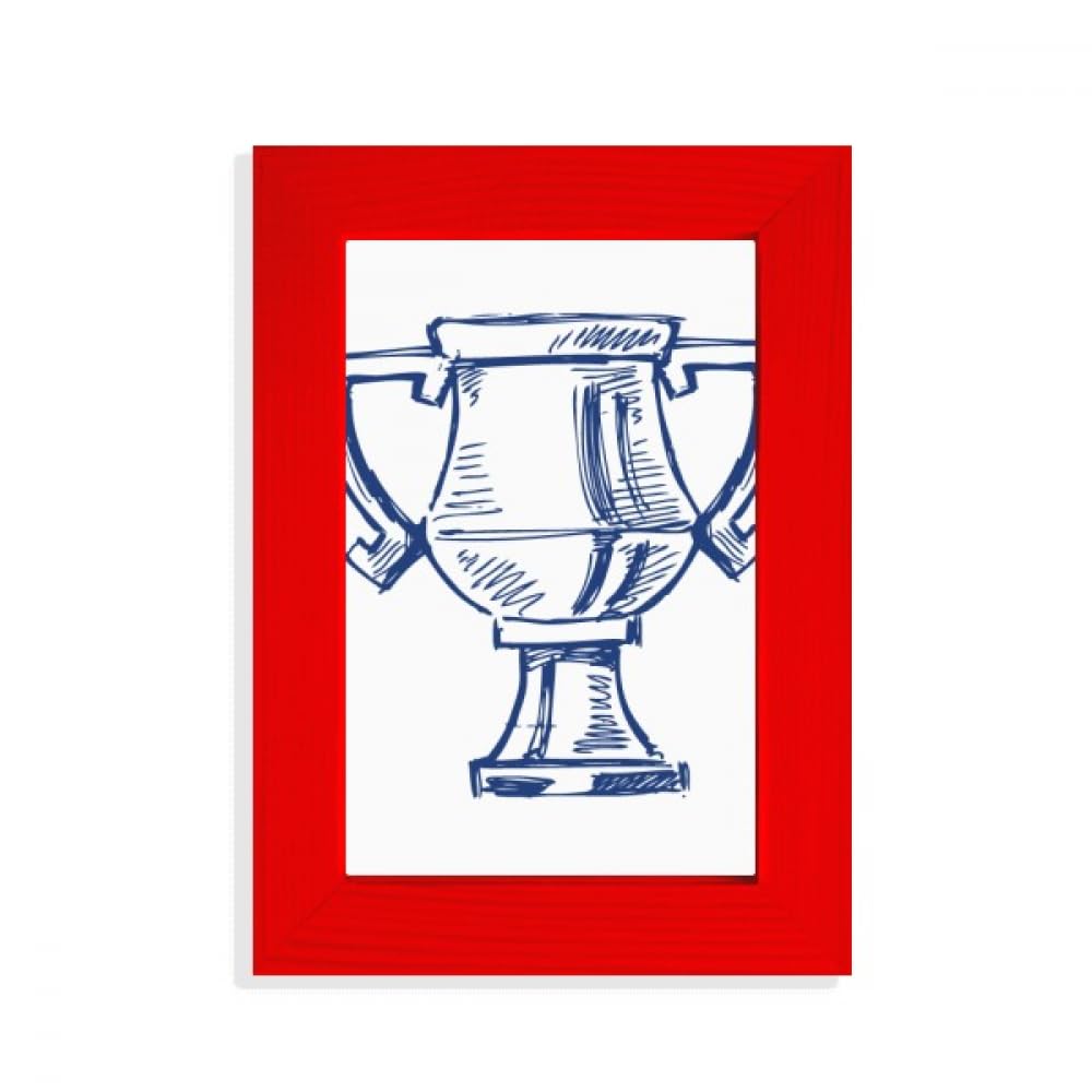 Cadre photo bleu de football à offrir pour un trophée de tournoi
