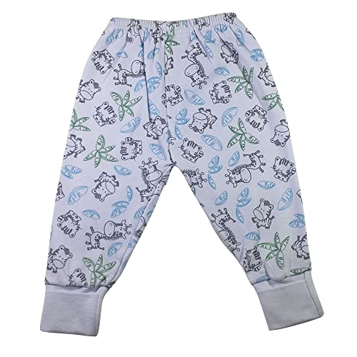 Mijão Calça De Bebe Liso Bordado Estampado Menino Kit 3 Pçs Vira Pe Para Enxoval e Maternidade