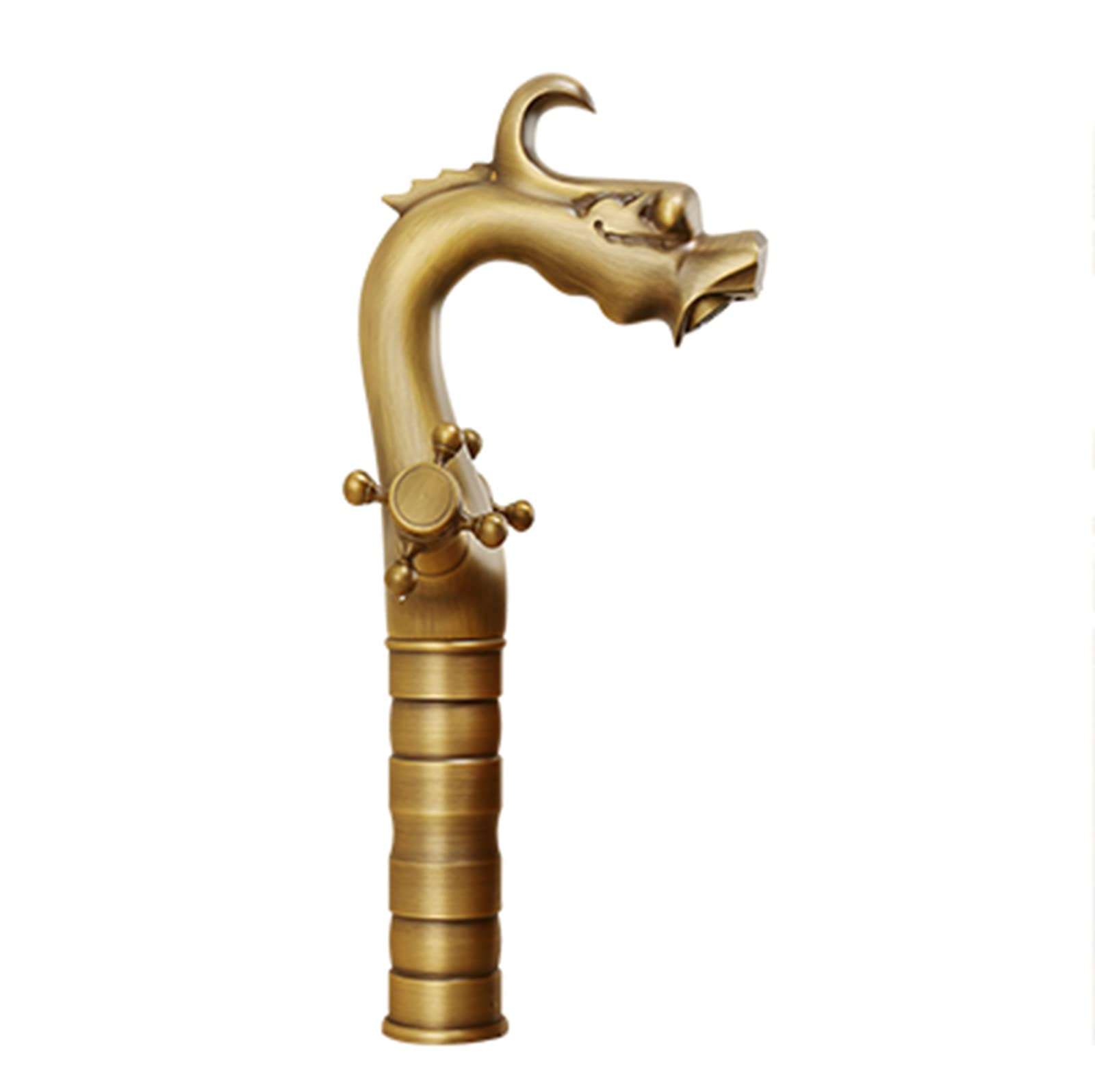 Robinet laiton antique rétro et chic avec boutons croisés pour lavabo de style vintage